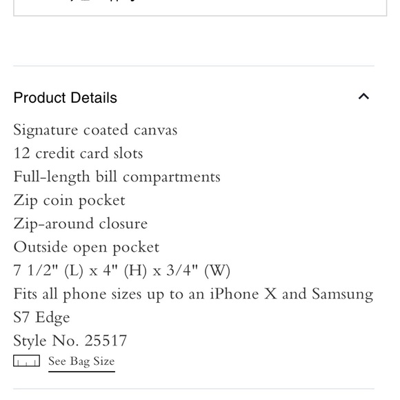 NWT Coach signature coated canvas accordion wallet - Picture 9 of 9